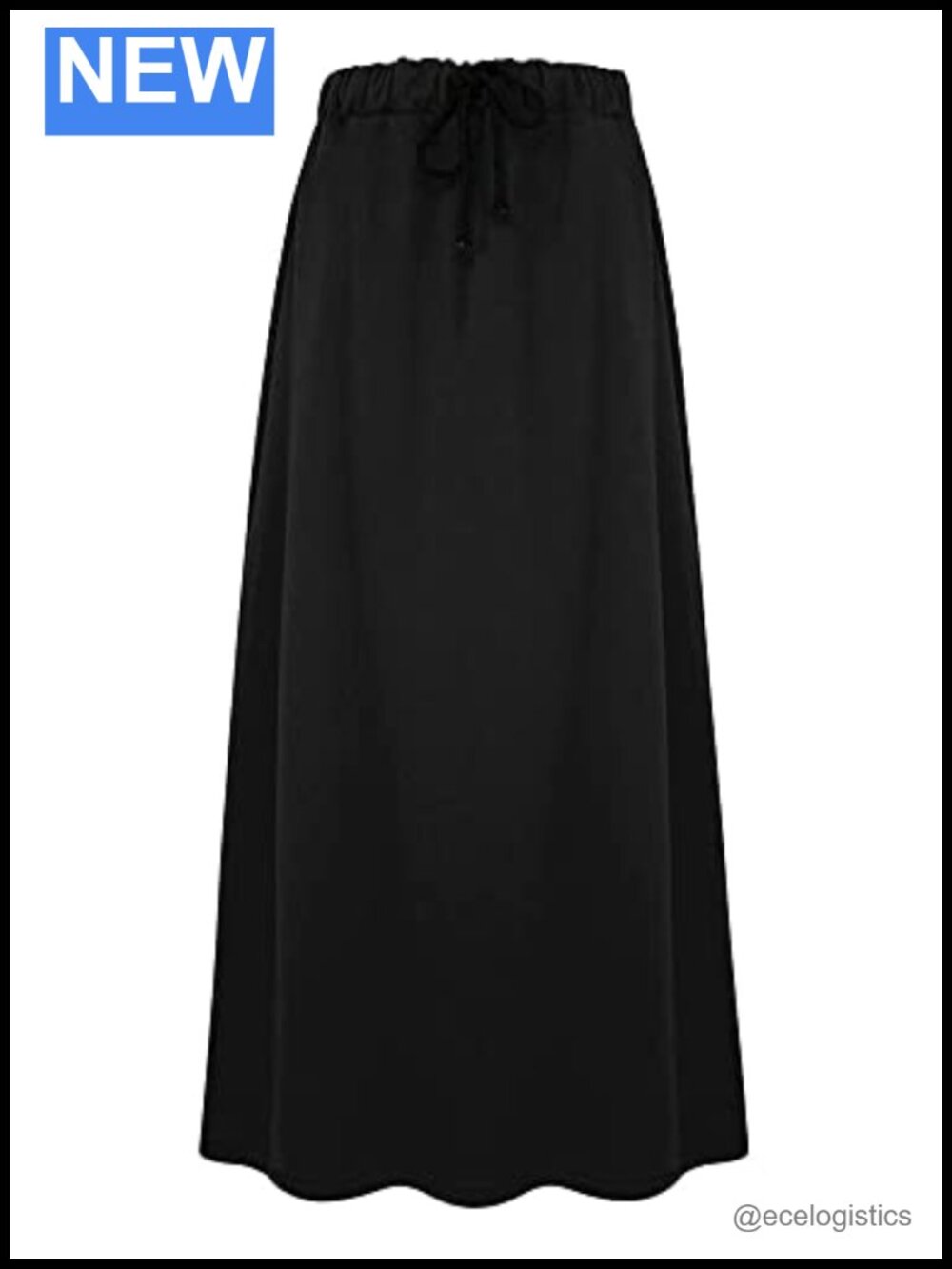 Fleece Lined Long Skirts Women Casual Warm Elastic Waist Winter Maxi Aline